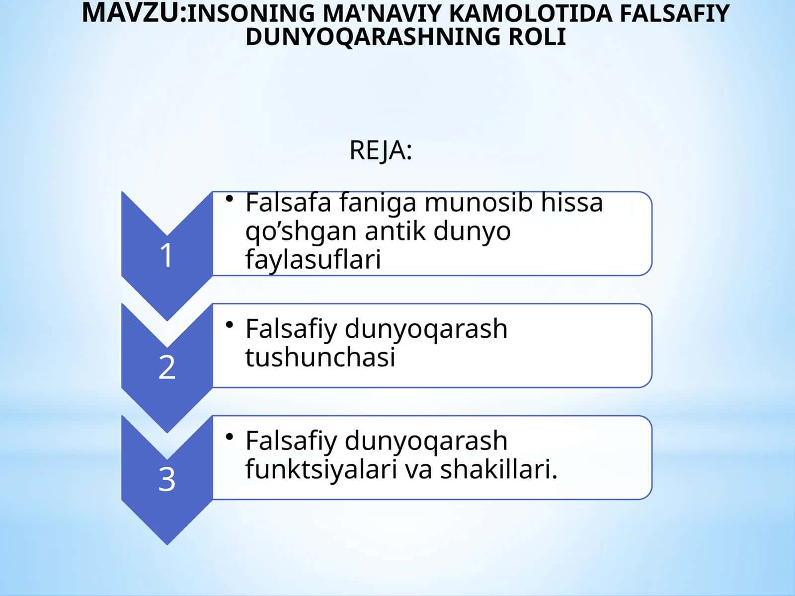 INSONING MA'NAVIY KAMOLOTIDA FALSAFIY DUNYOQARASHNING ROLI 1
