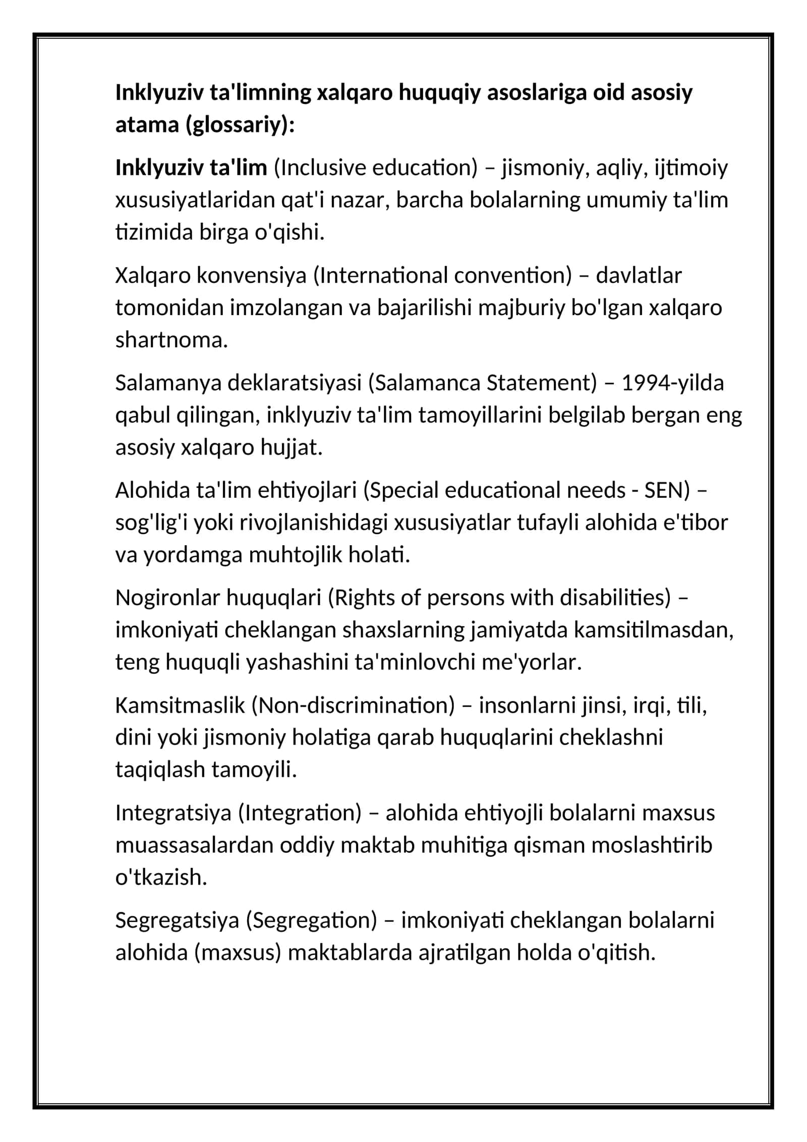inklyuziv talimning xalqaro 1