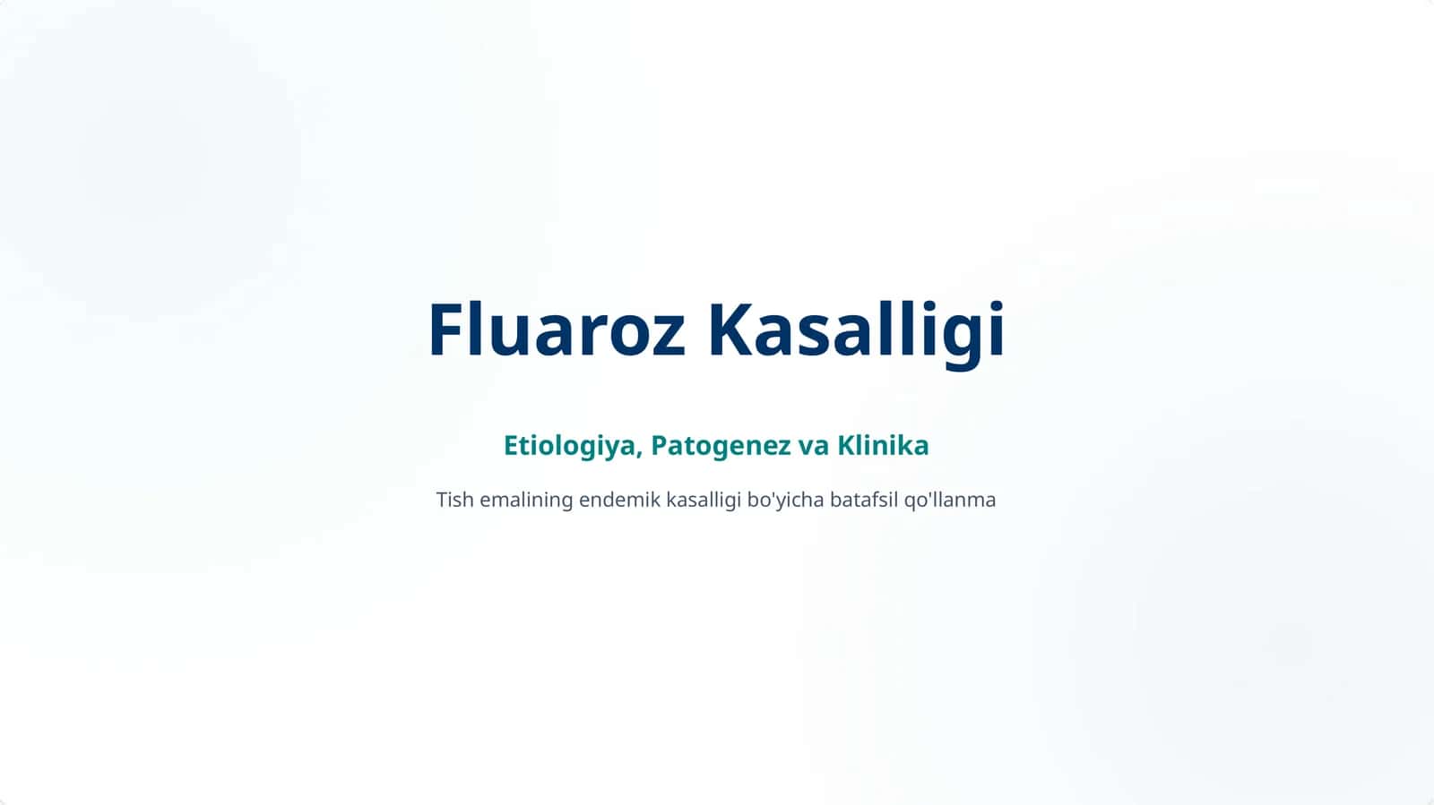 Fluaroz Kasalligi 1
