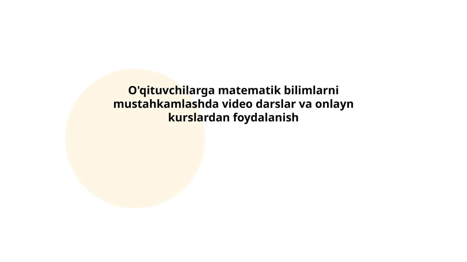 Video darslar va onlayn kurslar matematika o'qituvchilari uchun 1