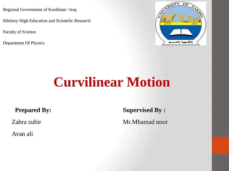 Curvilinear Motion 1