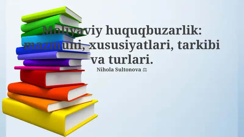 Moliyaviy huquqbuzarlik 1