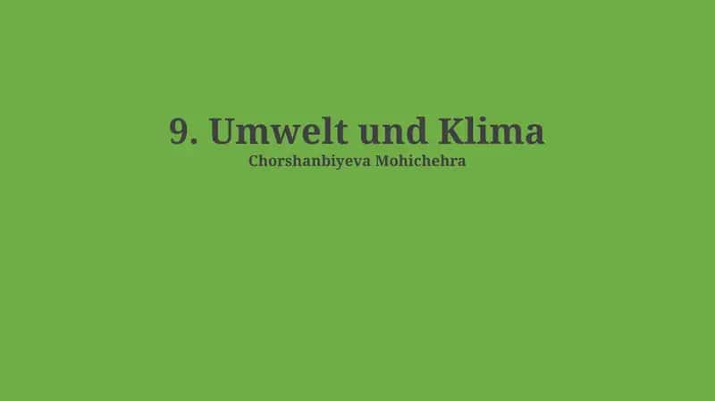 Umwelt und Klima 1