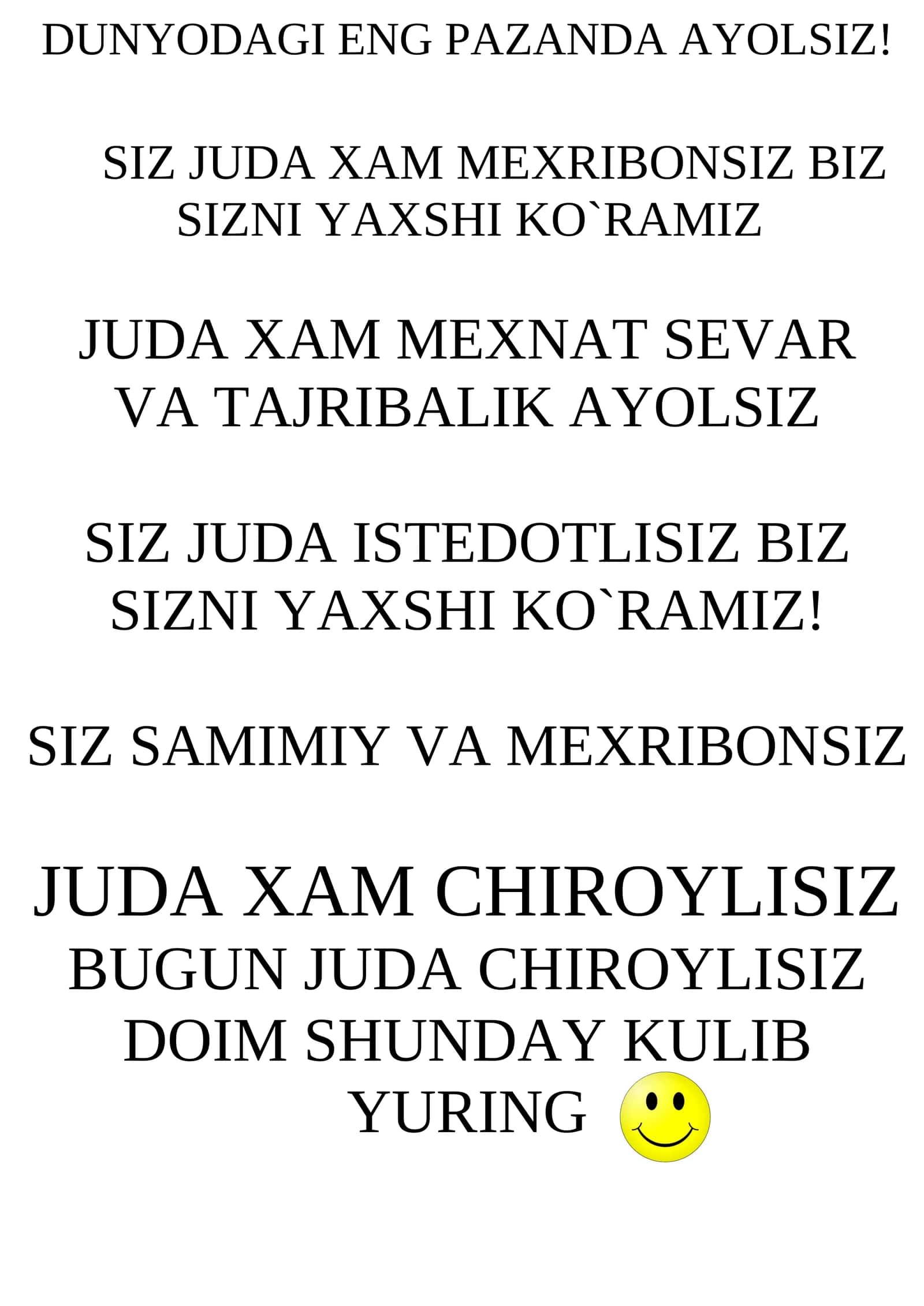 DUNYODAGI ENG PAZANDA AYOLSIZ! 1