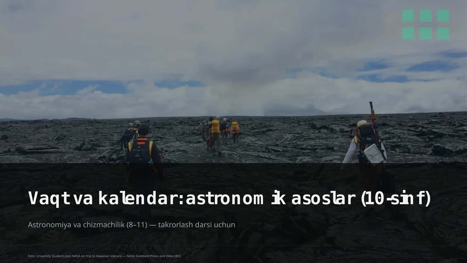 Vaqt va kalendar: astronomik asoslar (10-sinf) 1