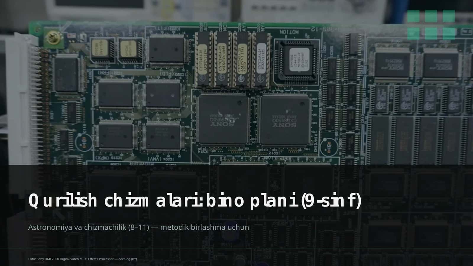 Qurilish chizmalari: bino plani (9-sinf) 1