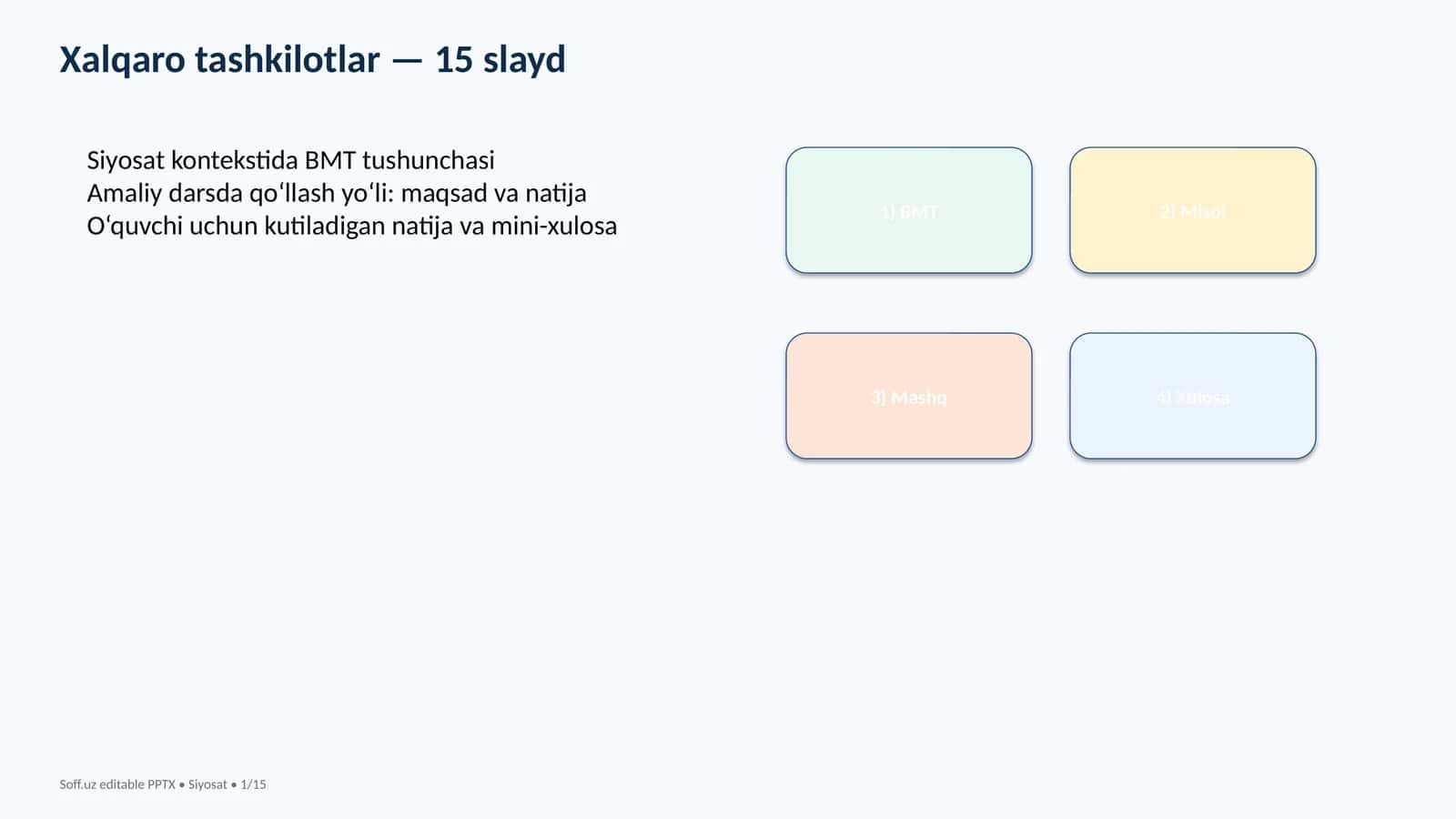 Xalqaro tashkilotlar — 15 slayd 1