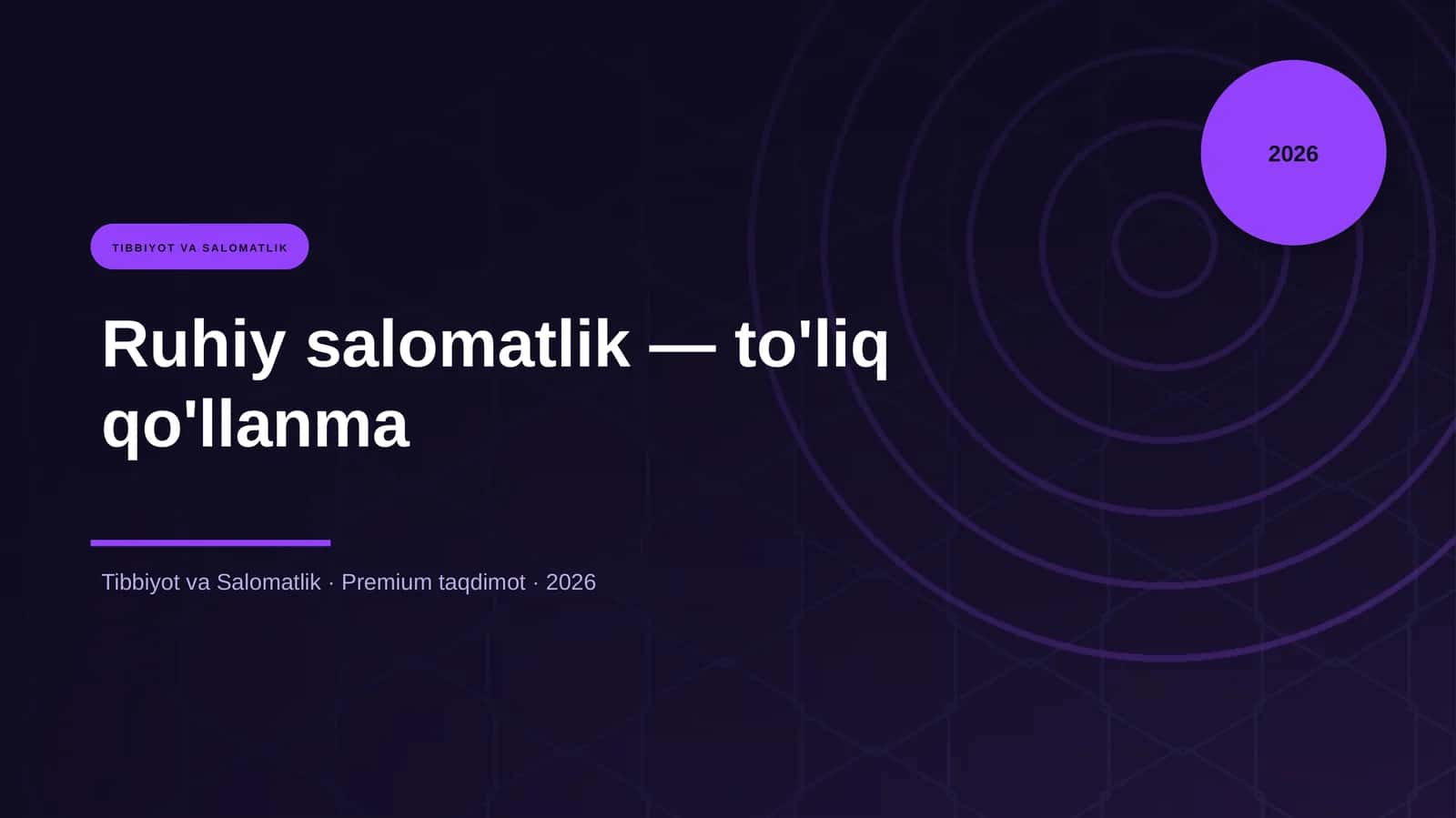 Ruhiy salomatlik — to'liq qo'llanma 1