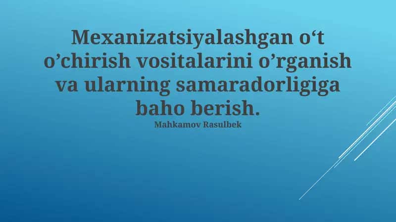 Mexanizatsiyalashtirilgan yong`in o`chirish texnikalari 1