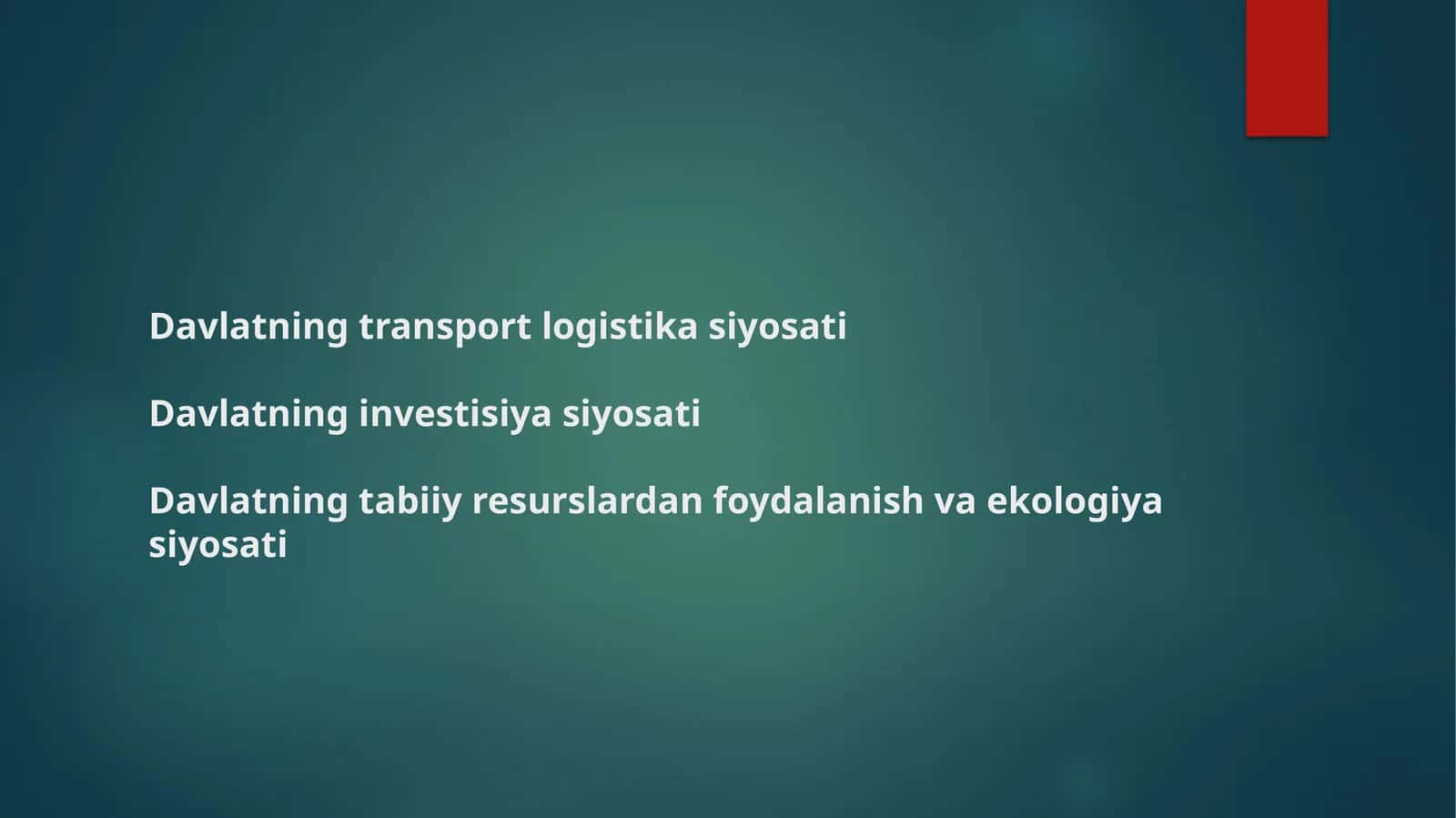 Transport-logistikasiyosatining asosiy maqsadlari 1