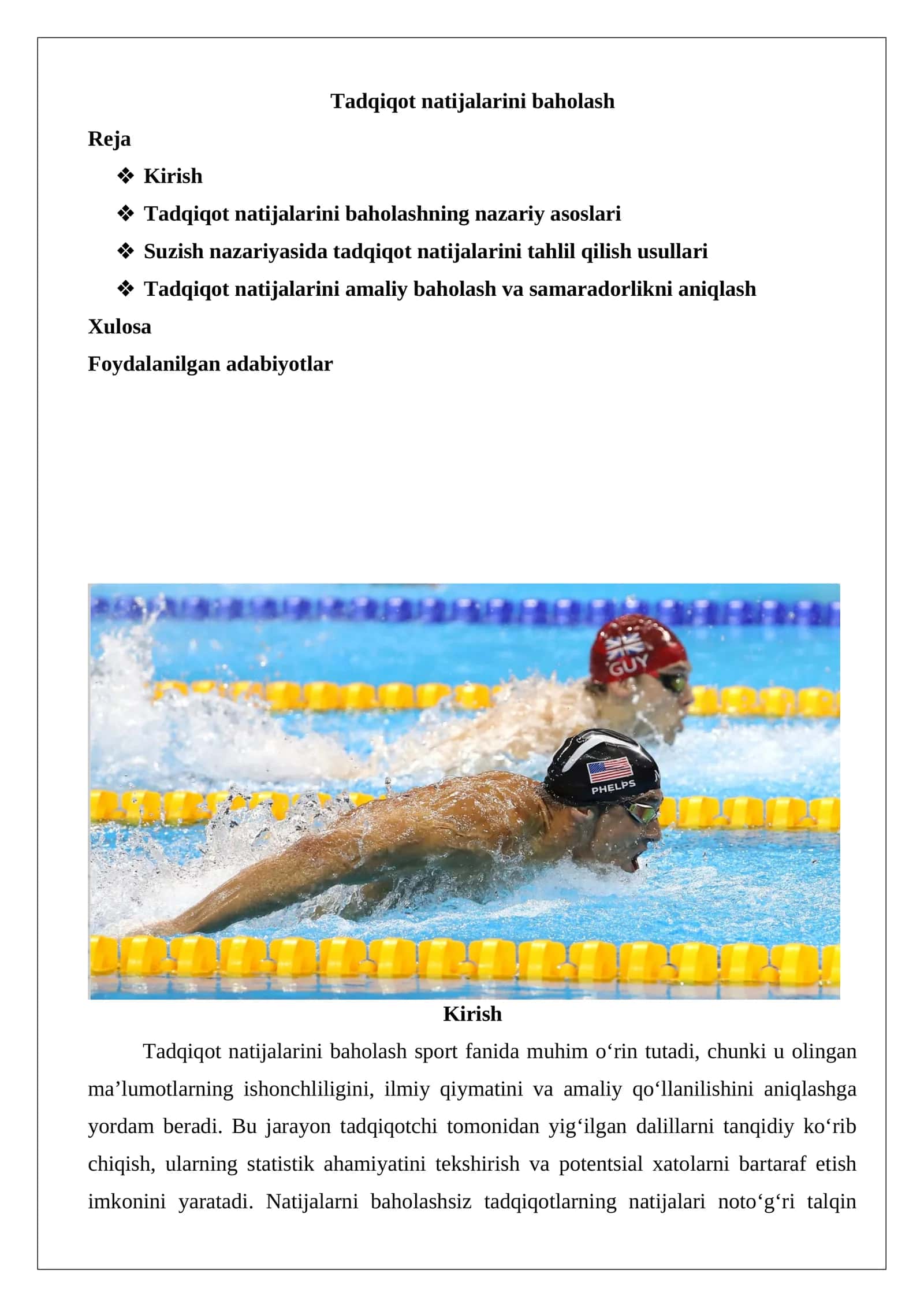 Tadqiqot natijalarini baholash 1