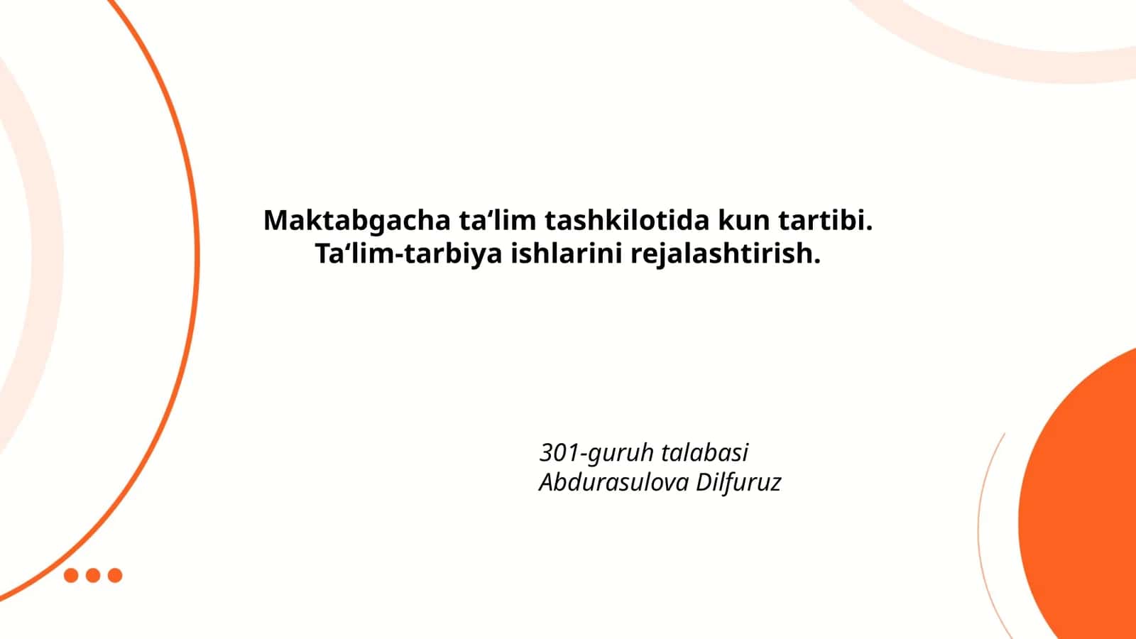 Maktabgacha ta‘lim tashkilotida kun tartibi 1