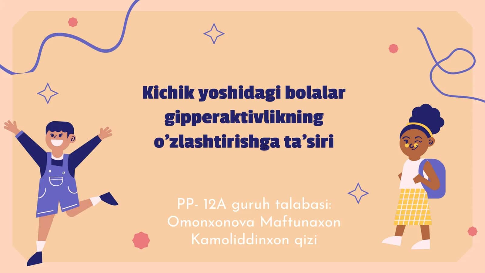 Kichik yoshidagi bolalar gipperaktivlikning o'zlashtirishga ta'siri 1