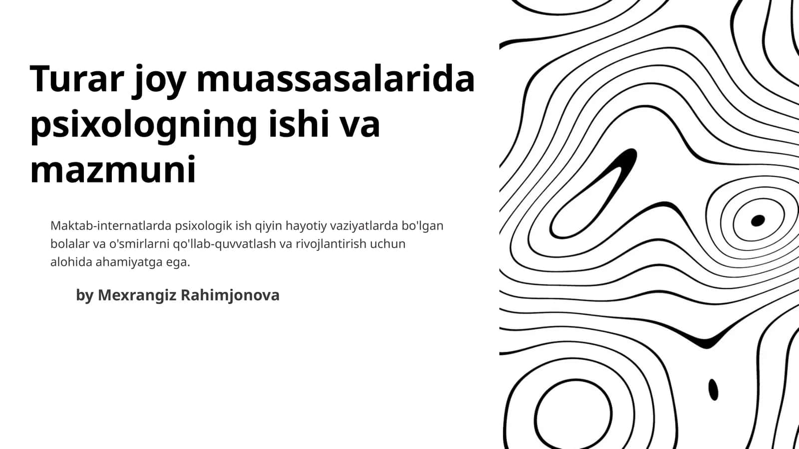 Turarjoymuassasalarida psixologning ishva mazmuni 1