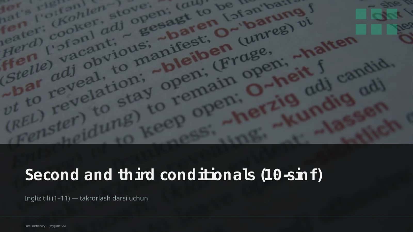 Second and third conditionals (10-sinf) 1