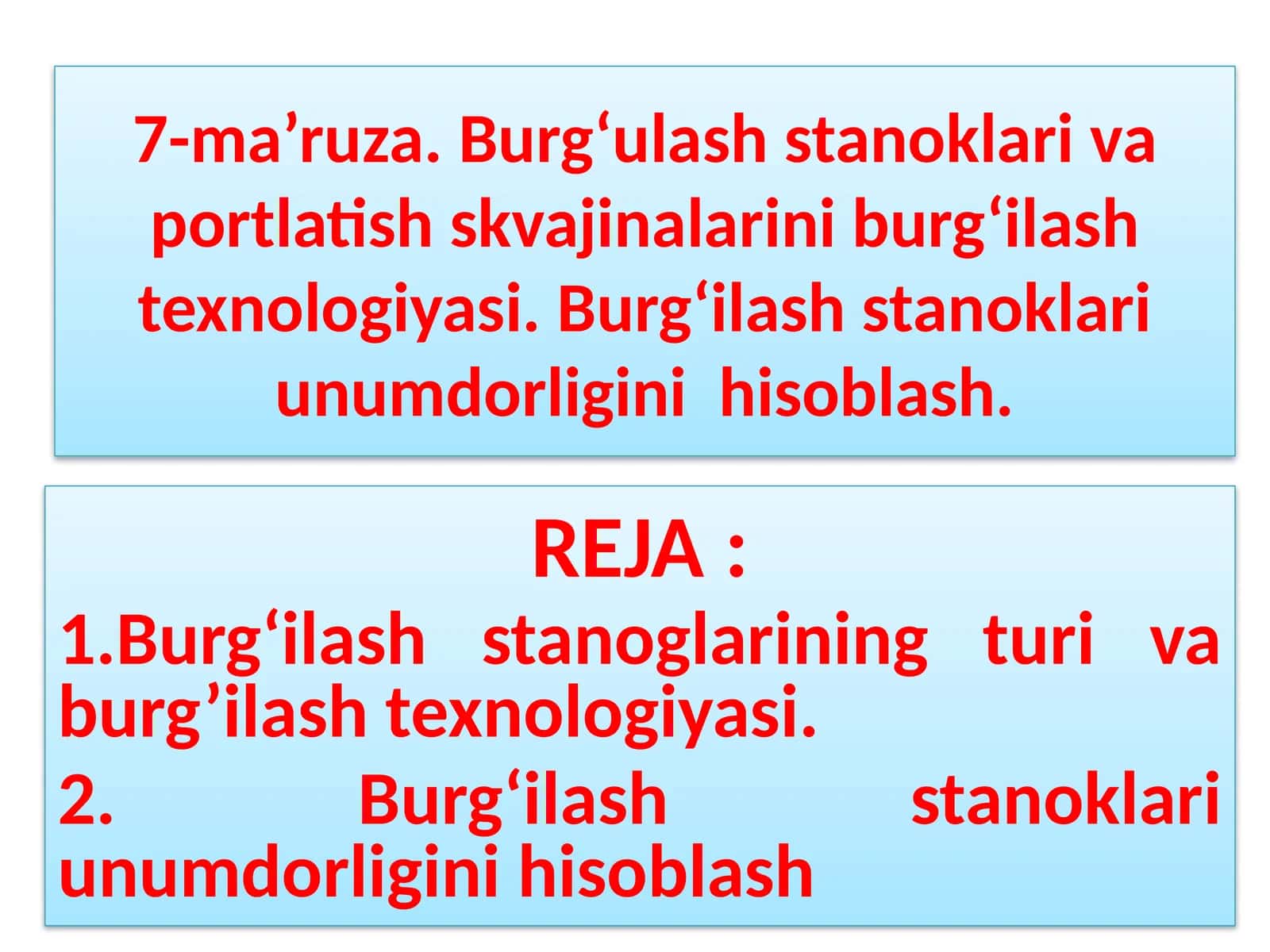 Burg‘ulash stanoklari va portlatish skvajinalarini burg‘ilash texnologiyasi 1