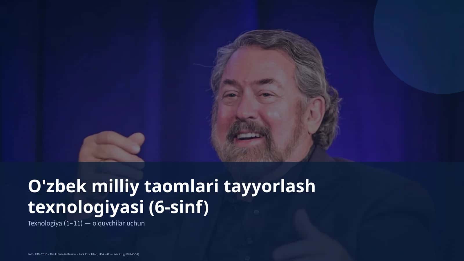 O'zbek milliy taomlari tayyorlash texnologiyasi (6-sinf) 1