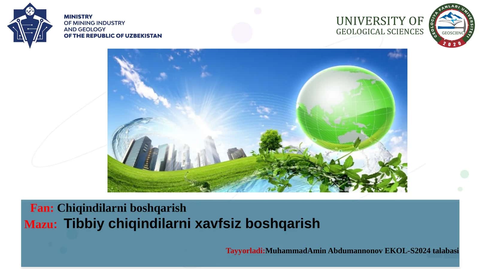 Tibbiy chiqindilarni xavfsiz boshqarish 1