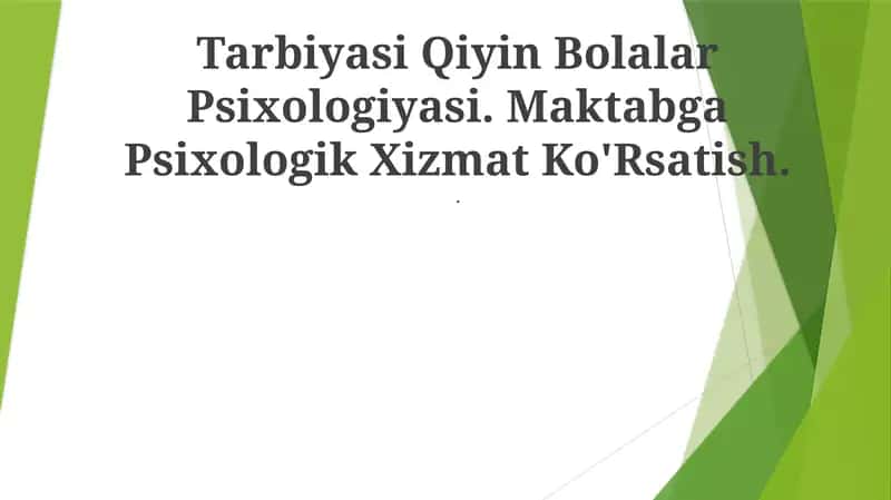 Tarbiyasi Qiyin Bolalar Psixologiyasi 1