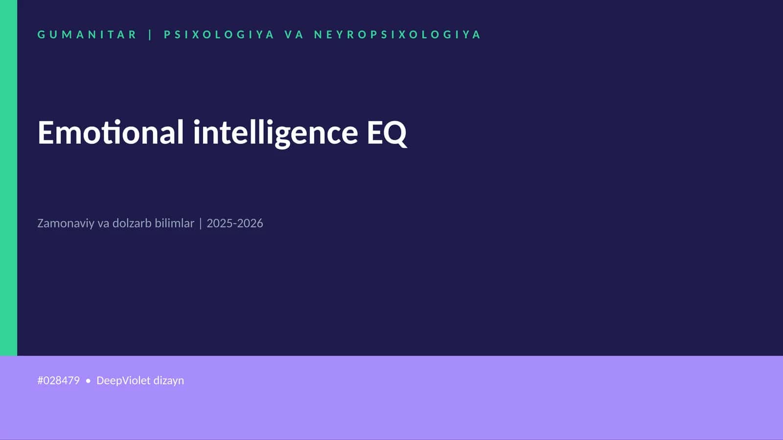 Emotional intelligence EQ 1
