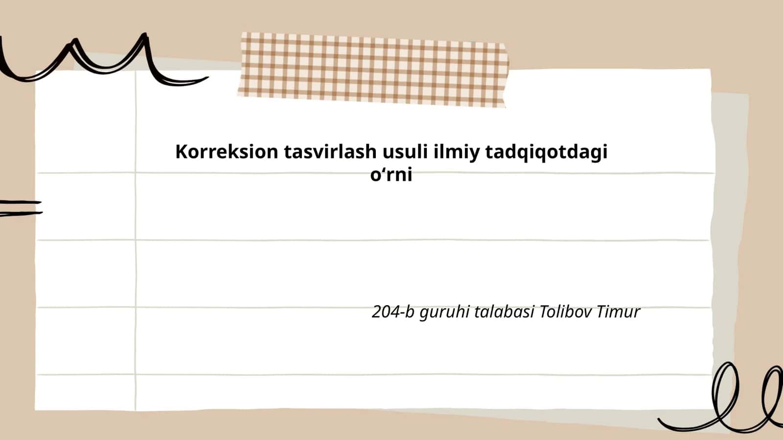 Korreksion Tasvirlash Usullari 1