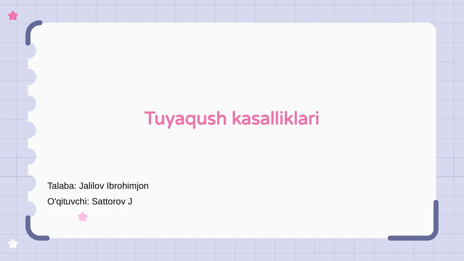 Tuyaqush kasalliklari 1