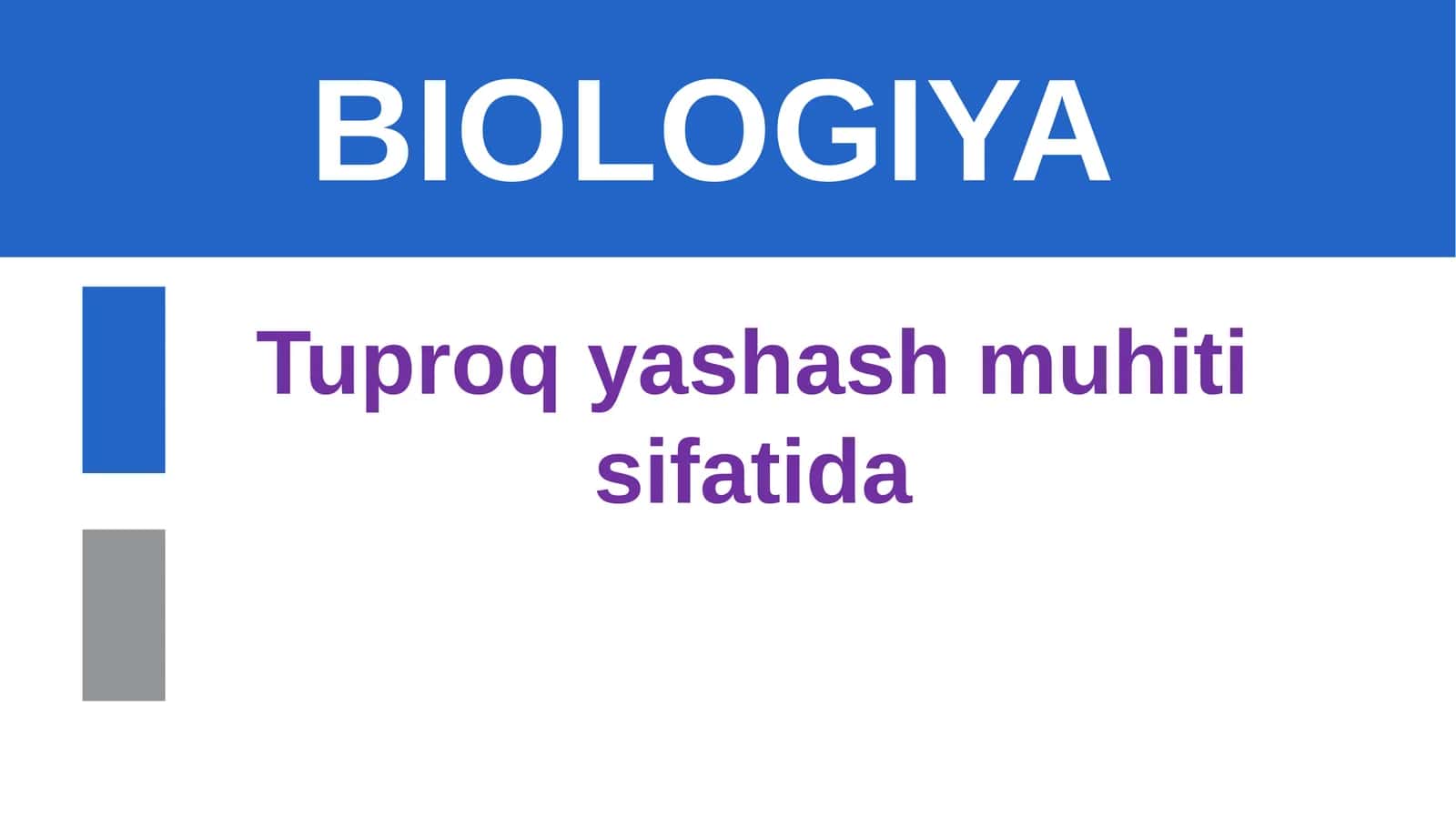 BIOLOGIYA 1