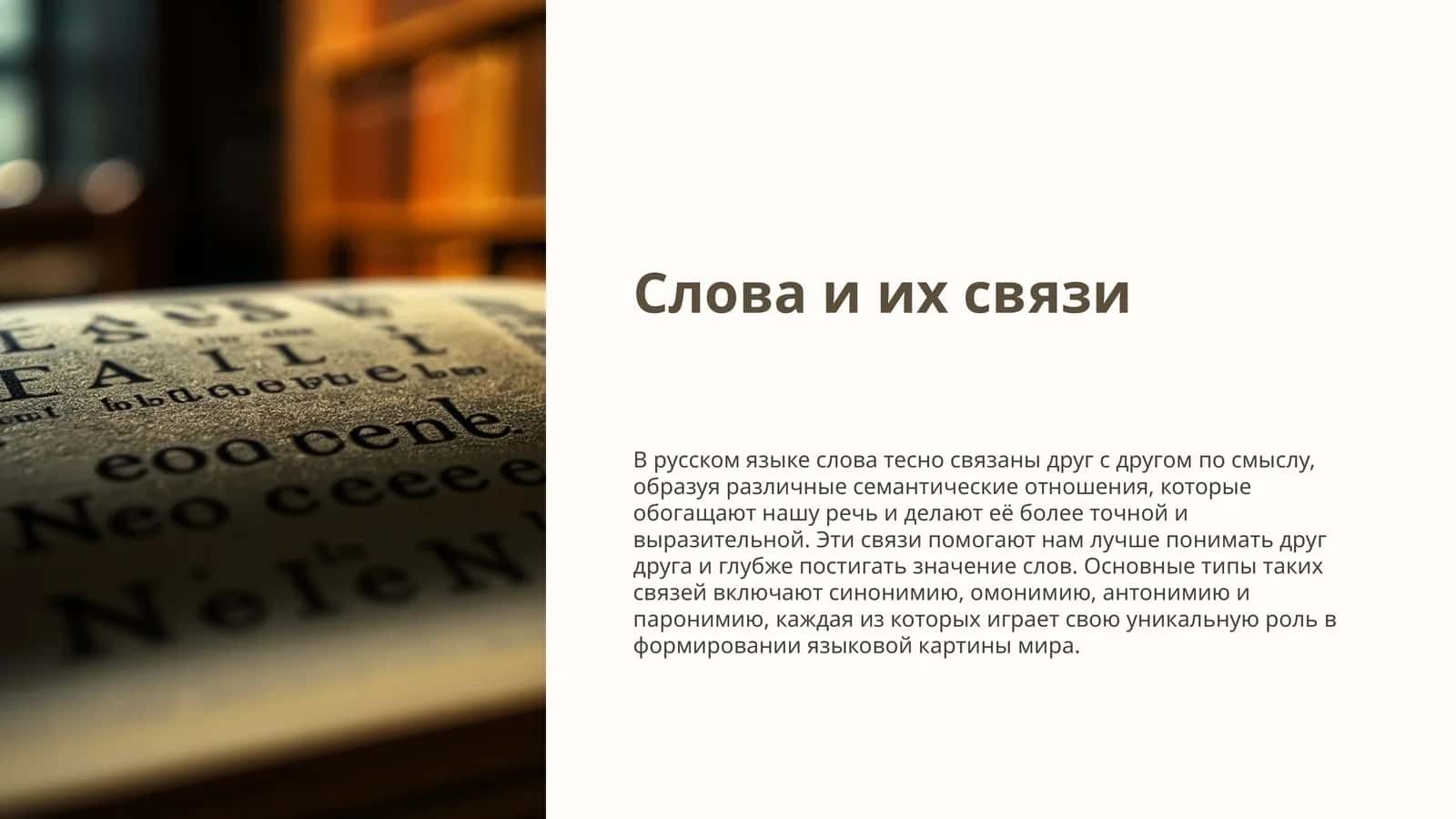 Слова и их связи 1