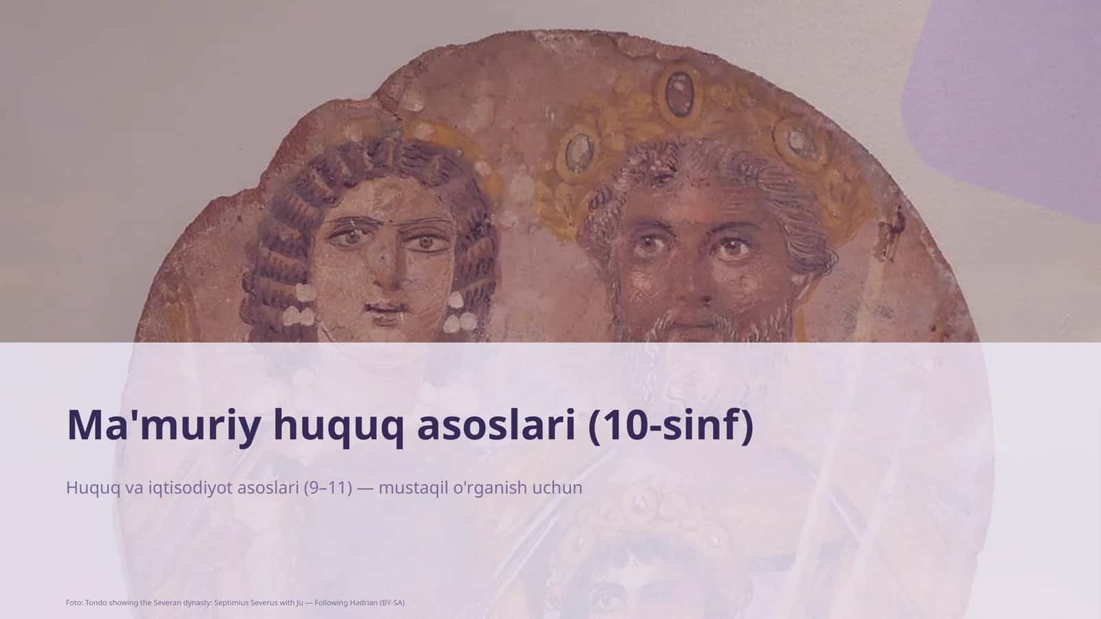 Ma'muriy huquq asoslari (10-sinf) 1