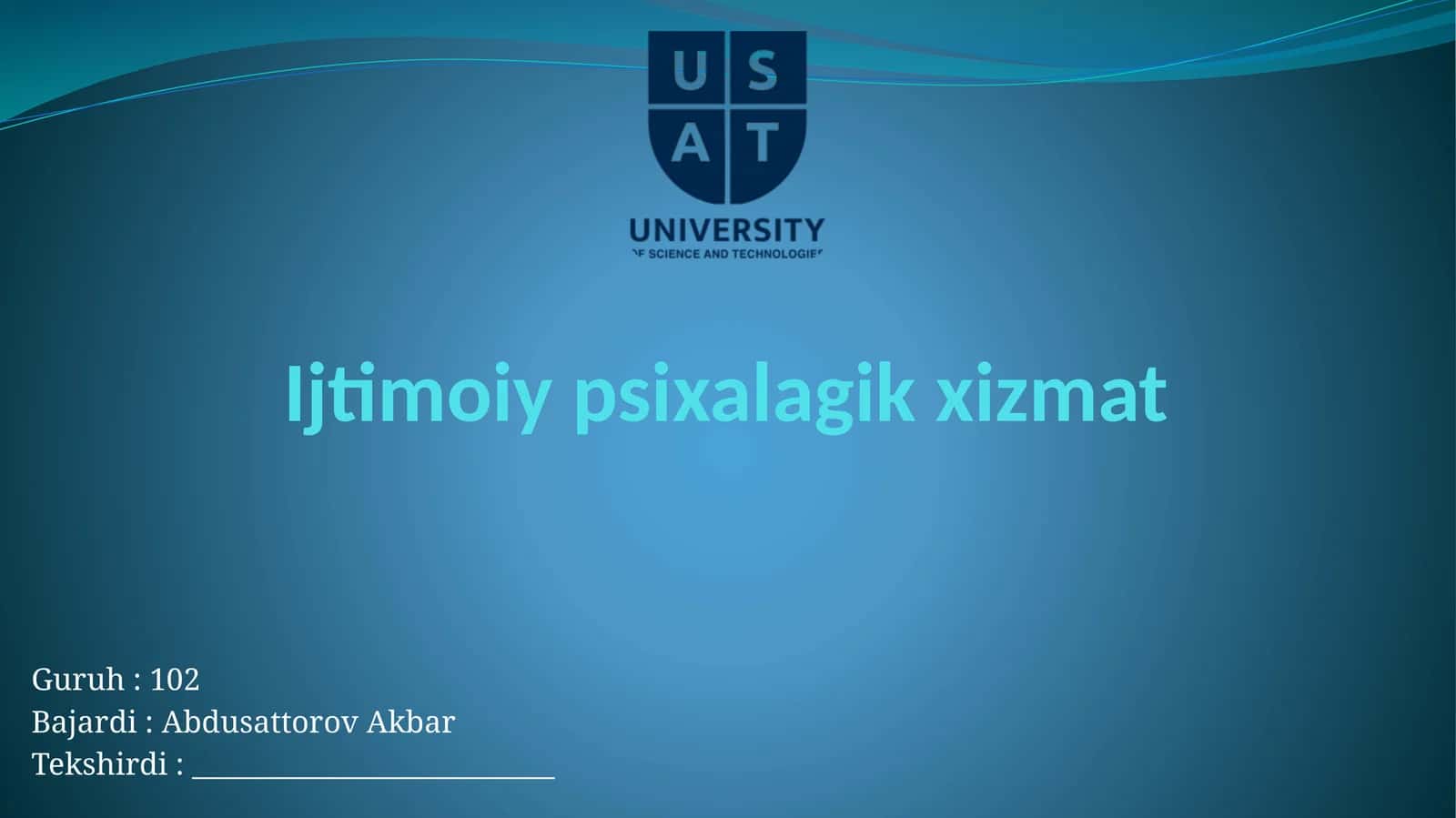 Ijtimoiypsixalagikxizmat 1