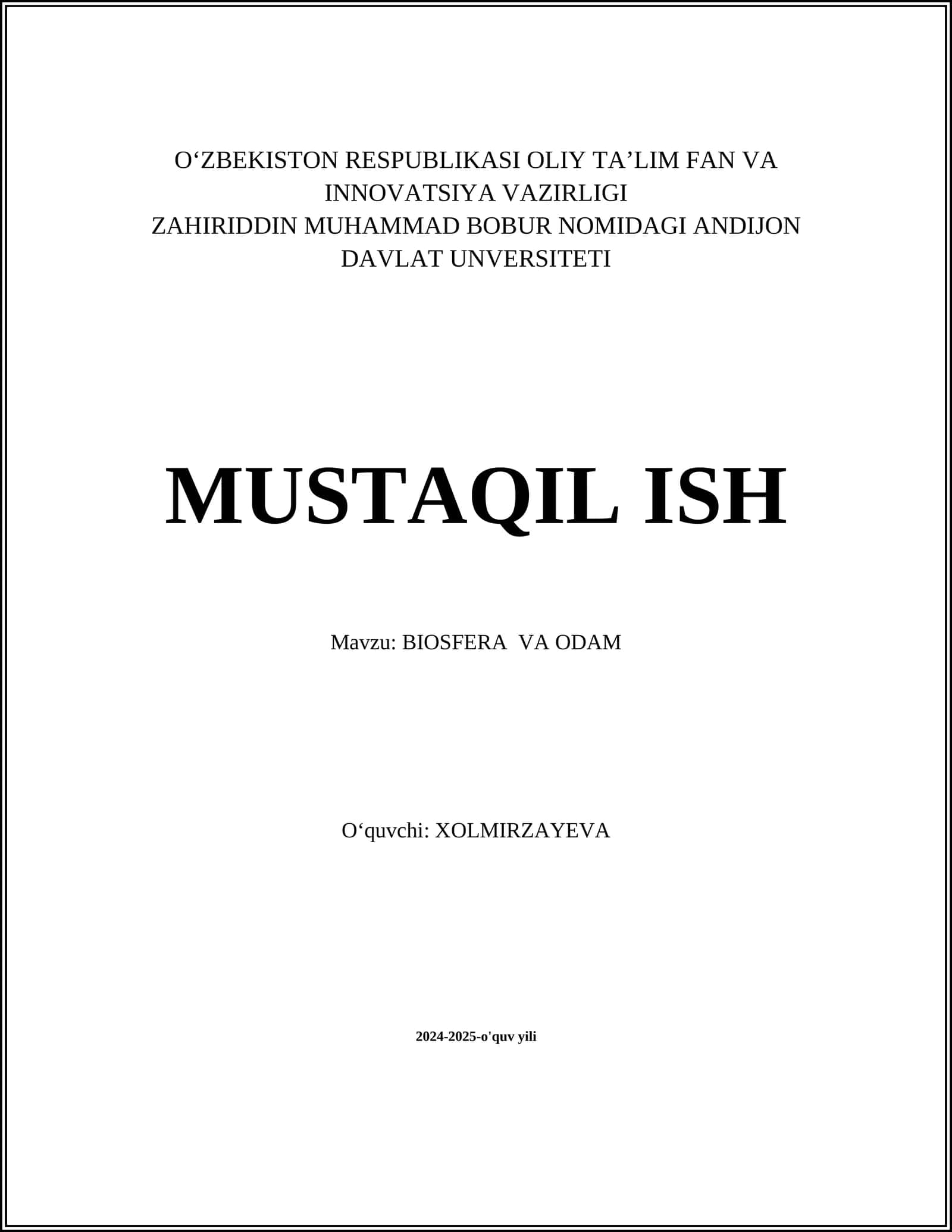 BIOSFERA VA ODAM 1