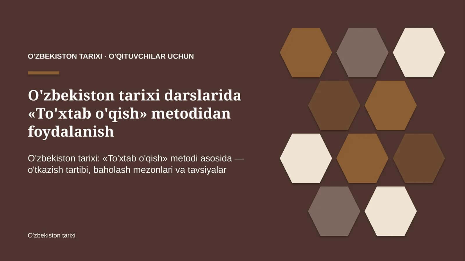 o'zbekiston tarixi darslarida to'xtab o'qish metodidan foydalanish 5683 1