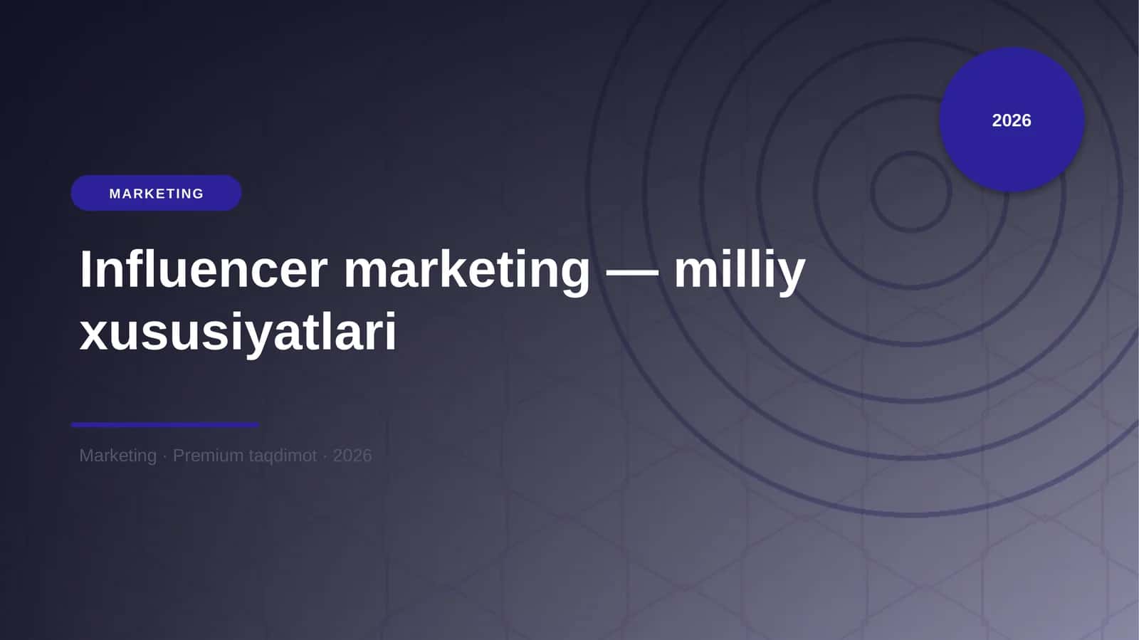 Influencer marketing — milliy xususiyatlari 1
