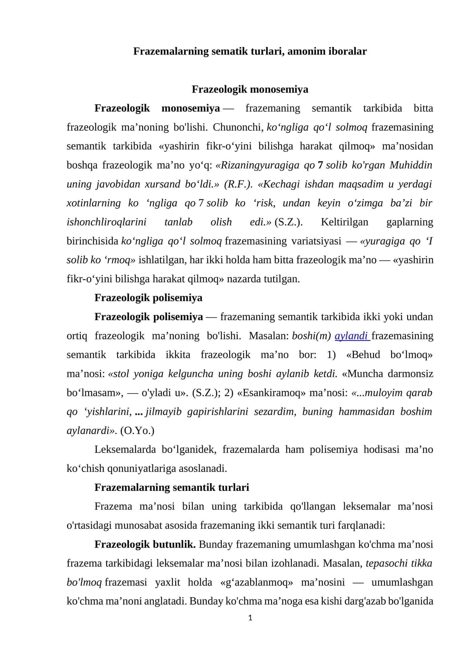 Frazeologik monosemiya 1
