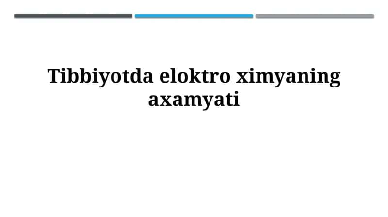 Elektrokimyoviy sensorlar 1