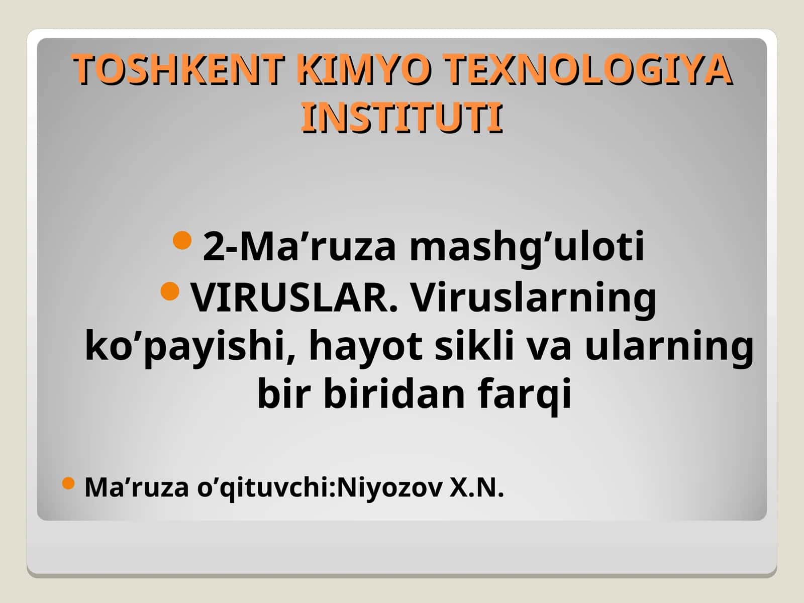 VIRUSLAR. Viruslarning ochilish tarixi 1