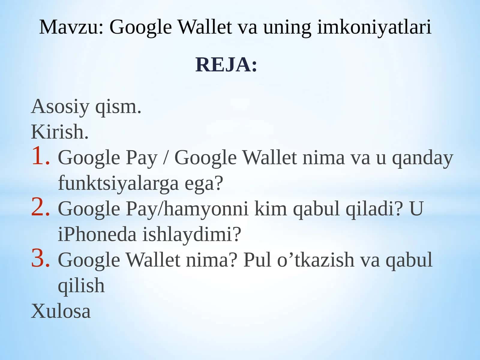 Google Wallet vauning imkoniyatlari 1