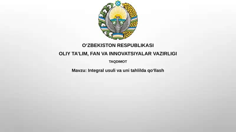 Integralusulivaunitahlildaqoʻllash 1