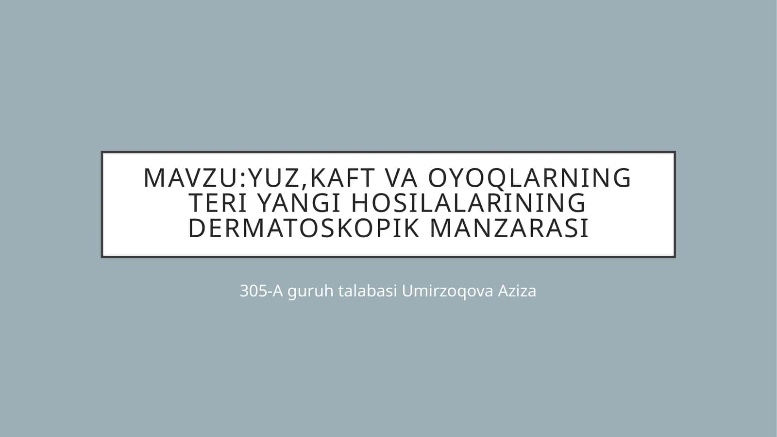 Yuz,kaft va oyoqlarning teri yangi hosilalarining dermatoskopik manzarasi 1