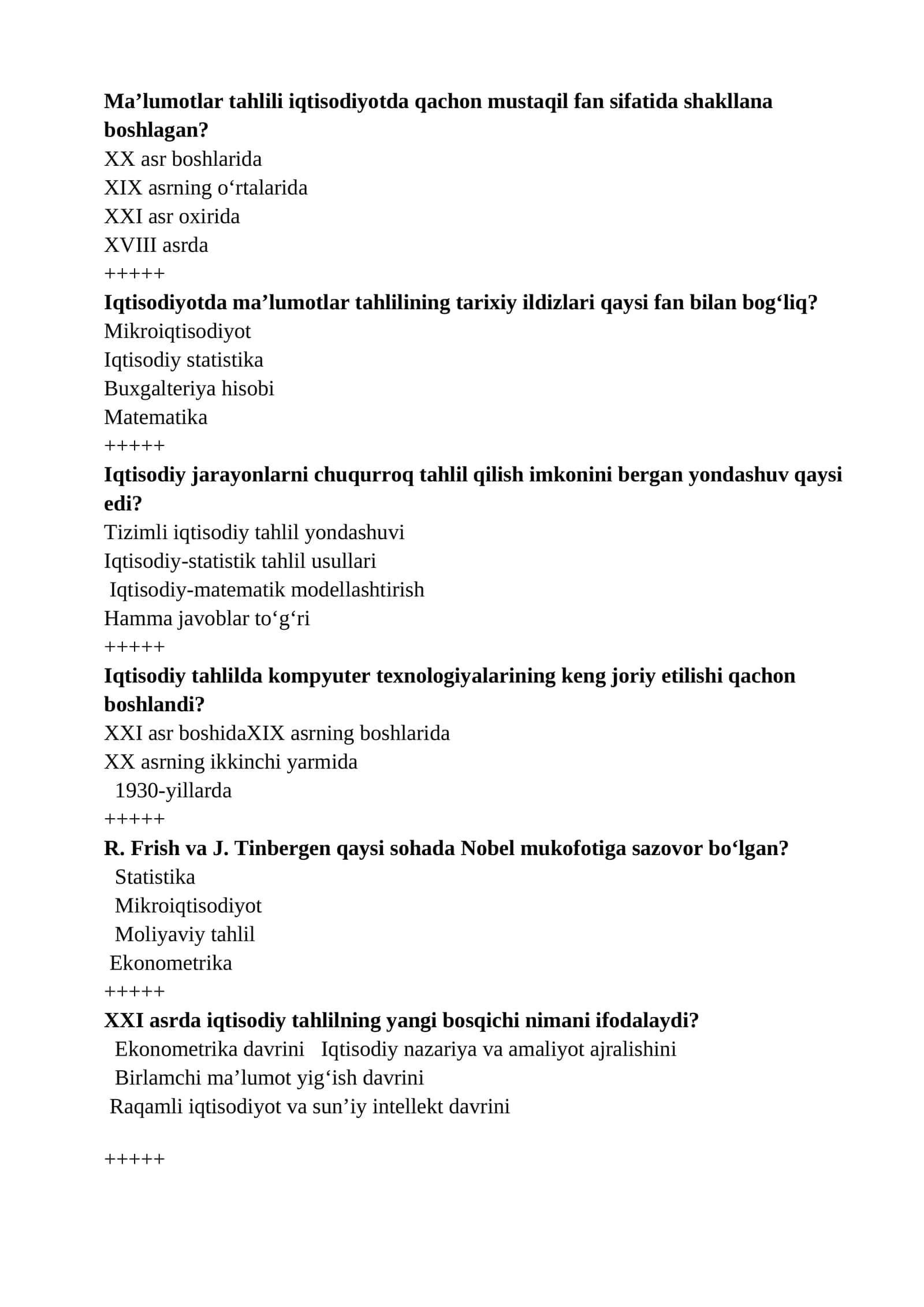Iqtisodiyotda ma’lumotlar tahlili 1