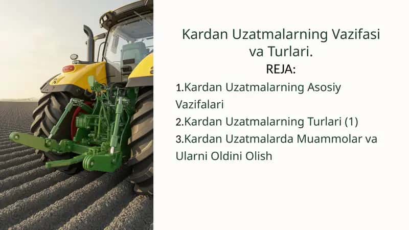 Kardan Uzatmalarning Vazifasi va Turlari 1