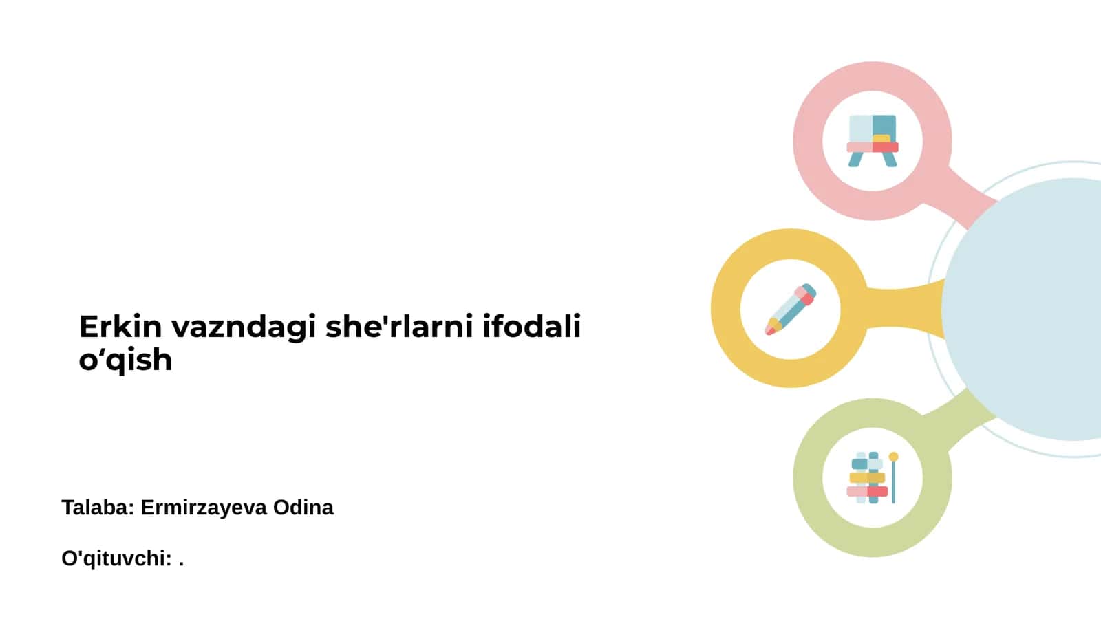 Erkin vazndagi she'rlarni ifodali oʻqish 1