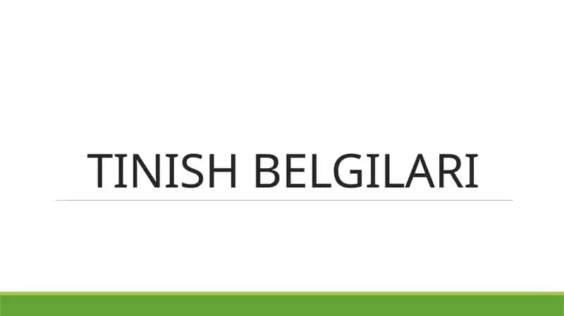 Tinish belgilari 1