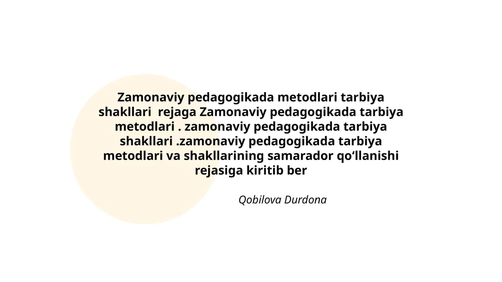 Zamonaviy pedagogikada metodlari tarbiya shakllari rejaga Zamonaviy pedagogikada tarbiya metodlari 1