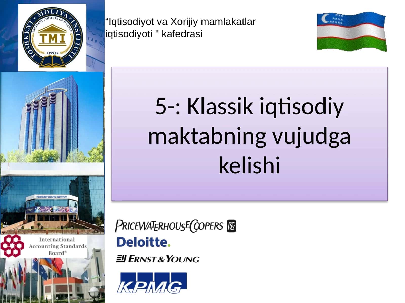 Klassik iqtisodiy maktabning vujudga kelishi 1
