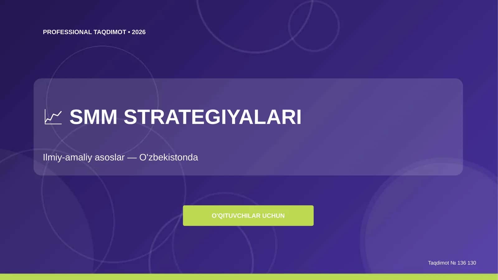 SMM strategiyalari: ilmiy-amaliy asoslar (O'zbekistonda) 1