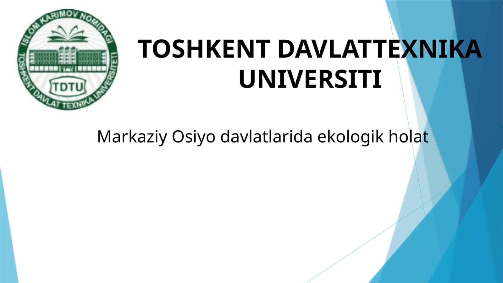 Markaziy Osiyo davlatlarida ekologik holat 1