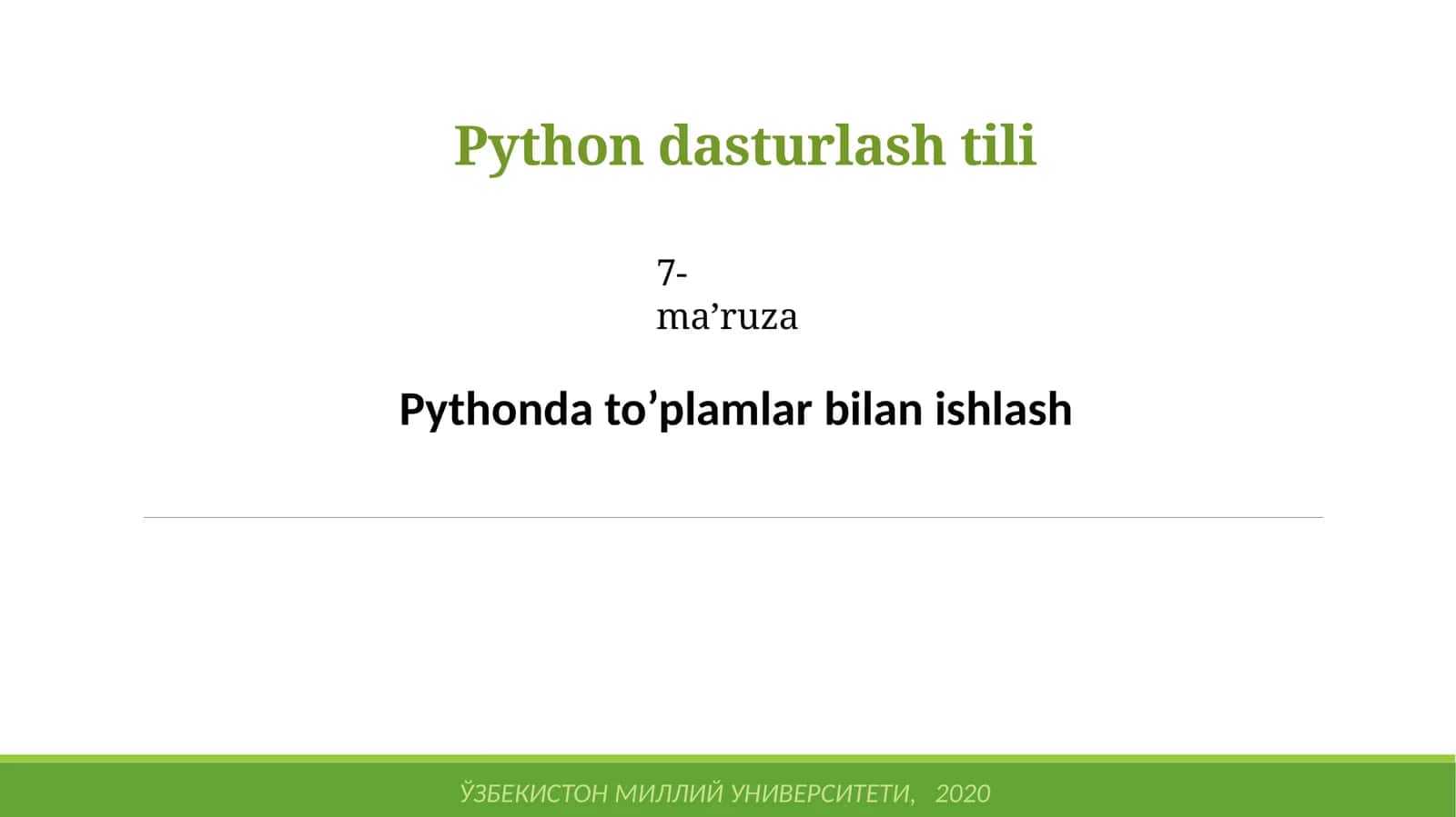 Pythondasturlashtili 1