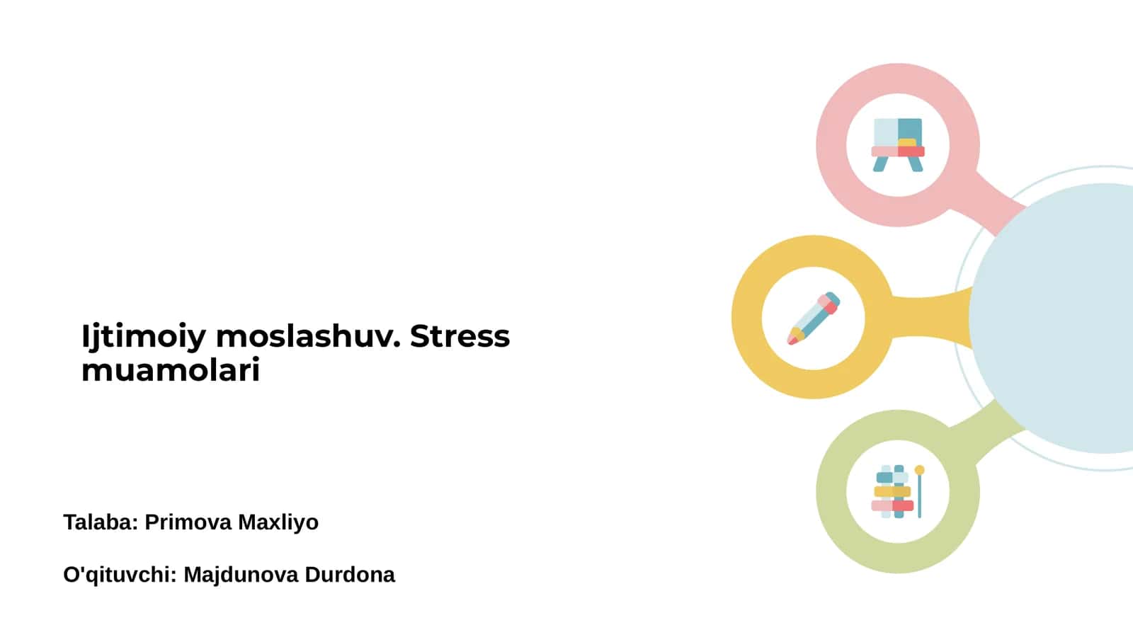Ijtimoiy moslashuv. Stress muamolari 1