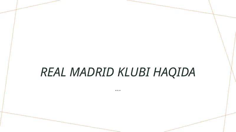 Real Madrid klubi 1